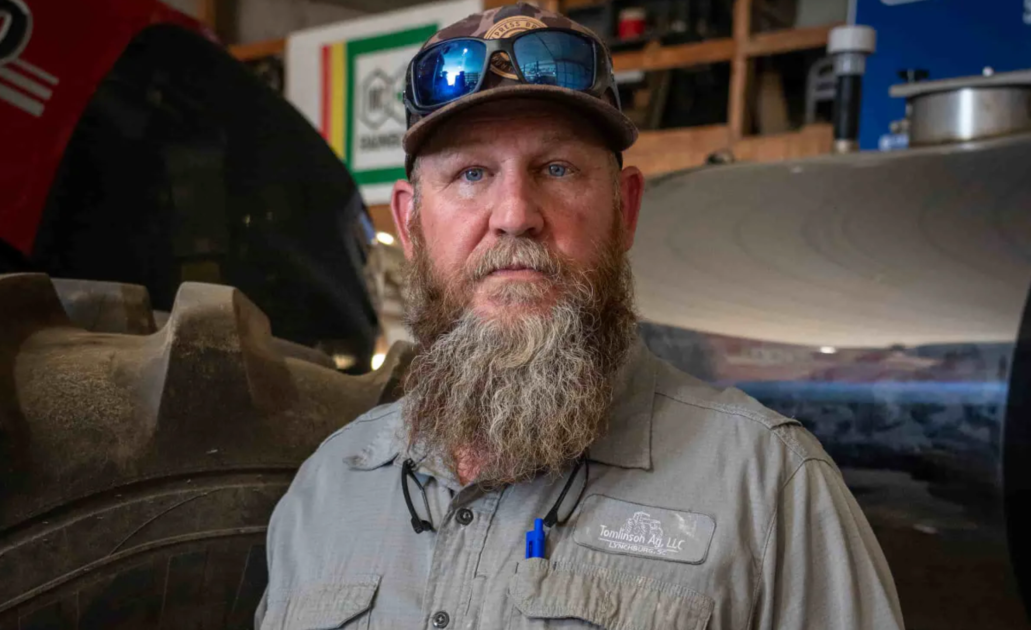Photo: Farmer in shed